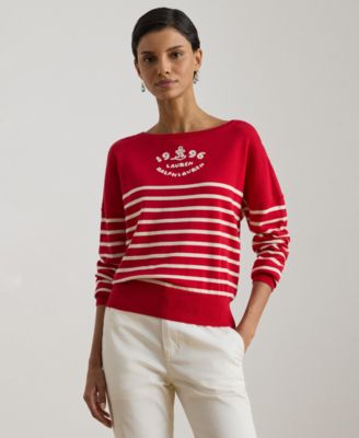 Women's Boat Neck Long-Sleeve Sweater