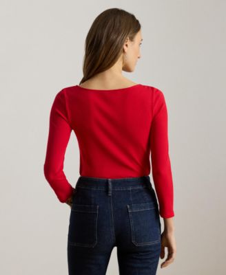 Women's Slim Fit Boat Neck Top