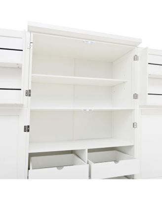 Freestanding Kitchen Pantry Cabinet, 35.5x17.6x70.9