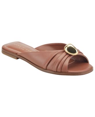 Women's Dalani Ornamented Ruched Flat Slip-On Sandals