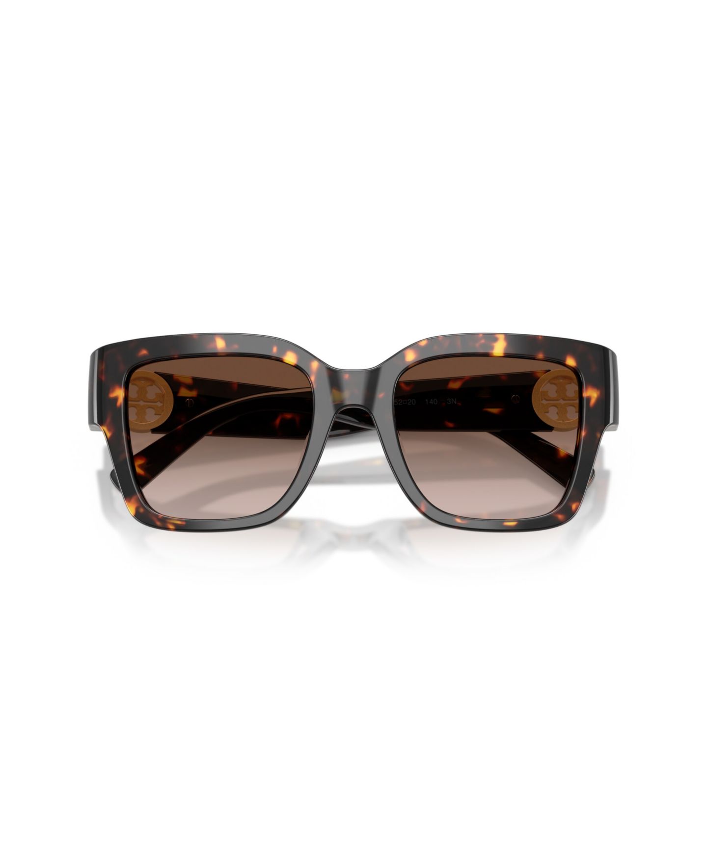 Женские солнцезащитные очки Tory Burch Square Sunglasses, TY7228U, цвет: Коричневый черепаховый — фото 2