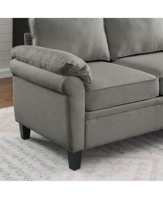 102" linen modular L-shaped cloud sofa with storage