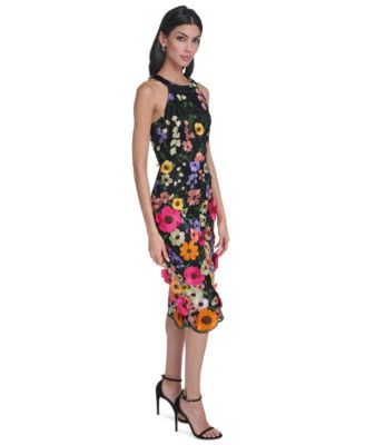 Women's 3D Floral Sheath Dress