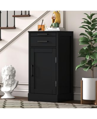 Black color modular 24 wine bar cabinet Buffet Cabinet