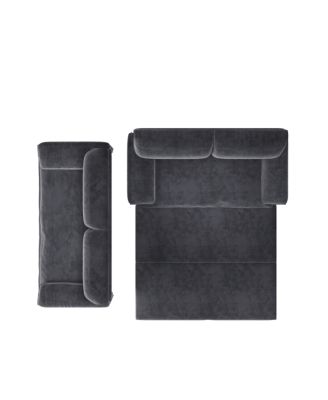 66" Queen Pull Out Sofa Bed with Storage, 3-in-1 Convertible Velvet Loveseat