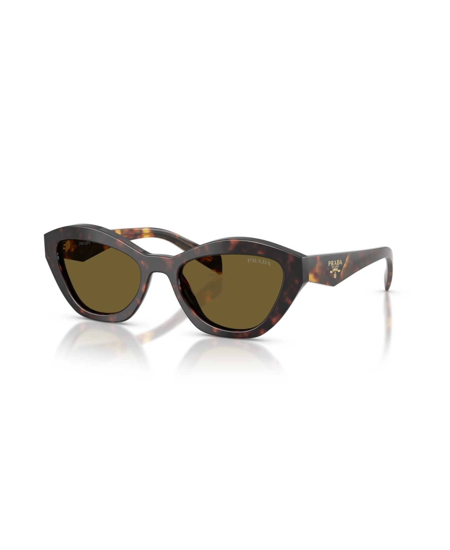 Женские солнцезащитные очки PRADA Butterfly Sunglasses, PR A02S, цвет: Черепаховый — фото 1