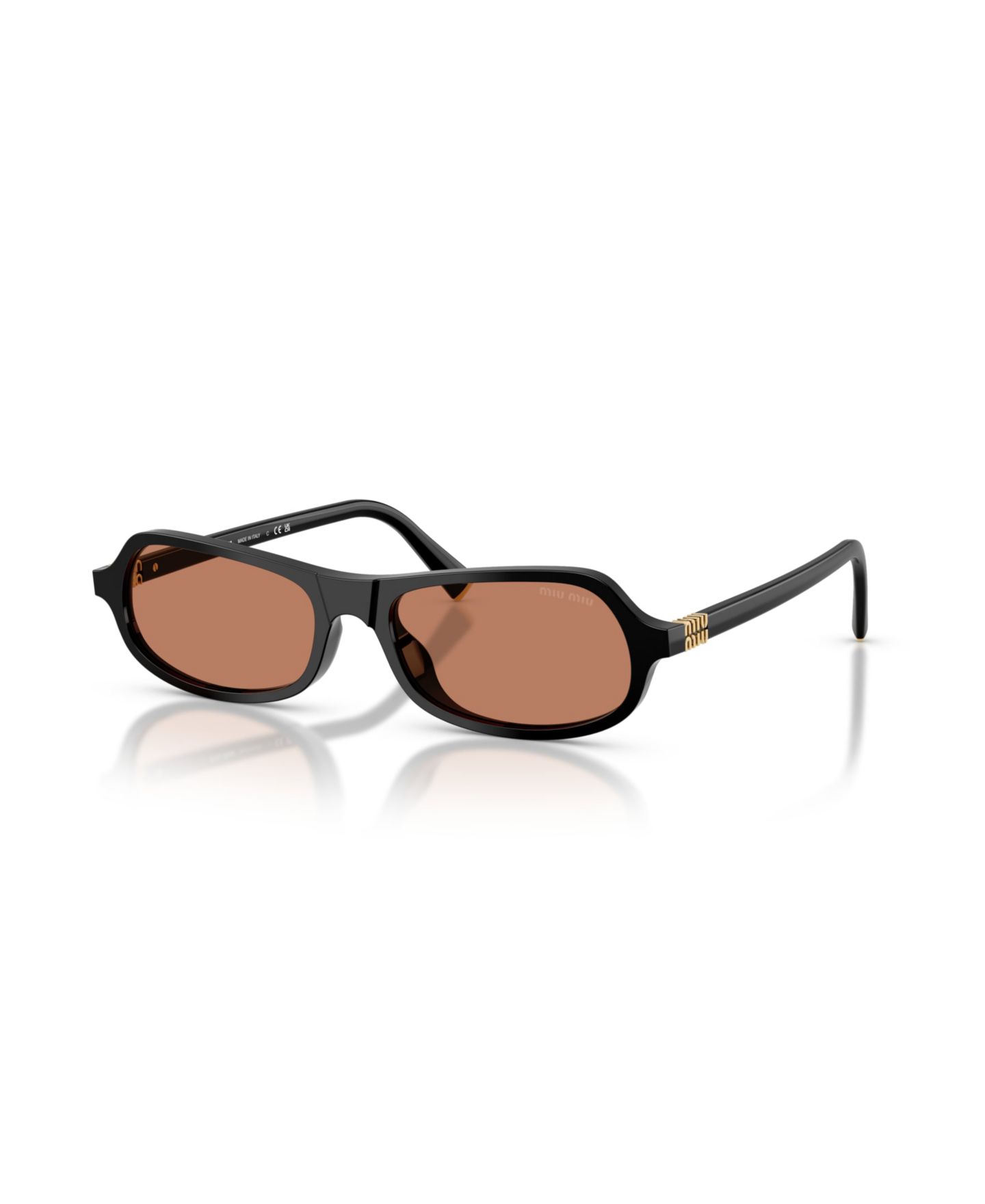 Женские солнцезащитные очки MIU MIU MIU Sunglasses, MU B10SU, цвет: Чёрный — фото 1
