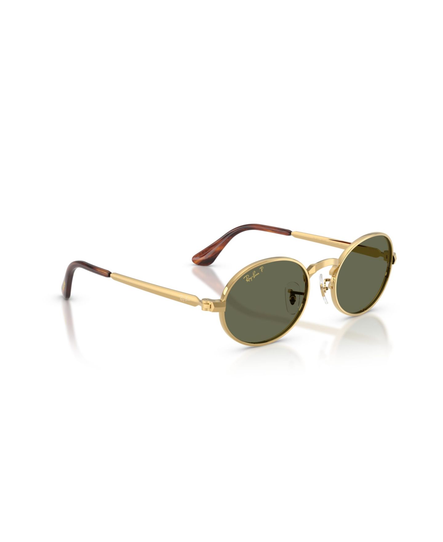 Солнцезащитные очки Ray-Ban Unisex Rectangle Polarized Sunglasses, RB3931, цвет: Золотой — фото 6