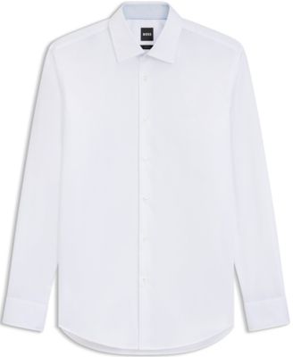 BOSS by Men's Easy-Iron Cotton Poplin Slim-Fit Dress Shirt
