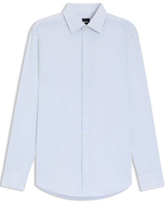 BOSS by Men's Striped Performance-Stretch Slim-Fit Dress Shirt