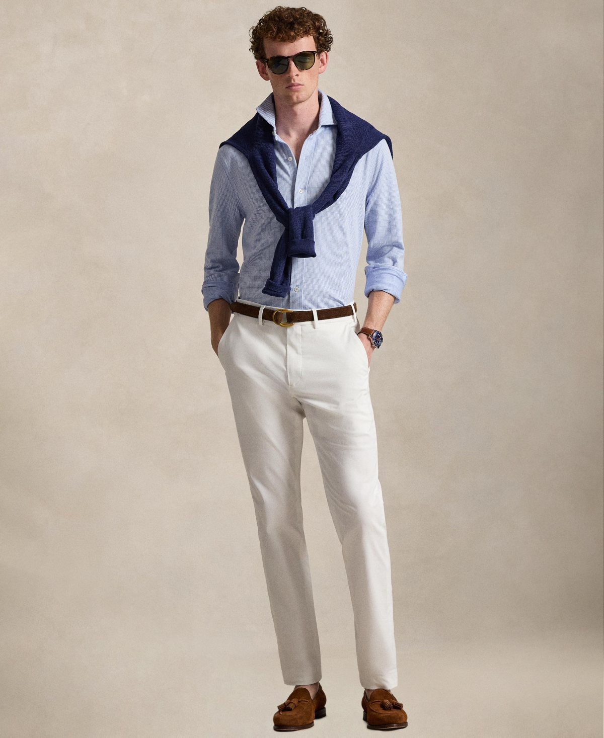 Polo Ralph Lauren Men's Glen Plaid Spread Collar Shirt