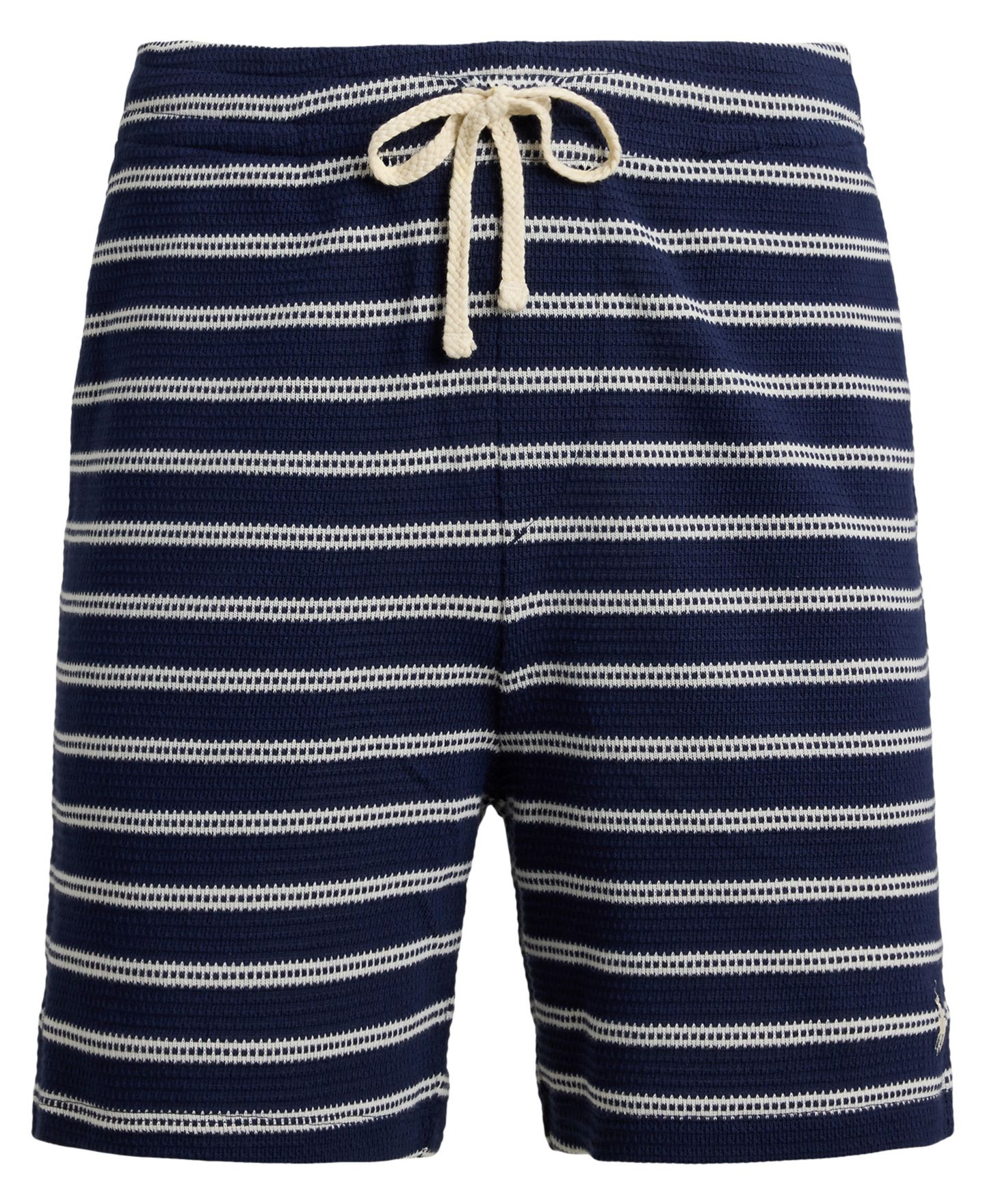 Мужские шорты Polo Ralph Lauren Striped Slim-Fit, цвет: Тёмно-синий / Кремовый — фото 5
