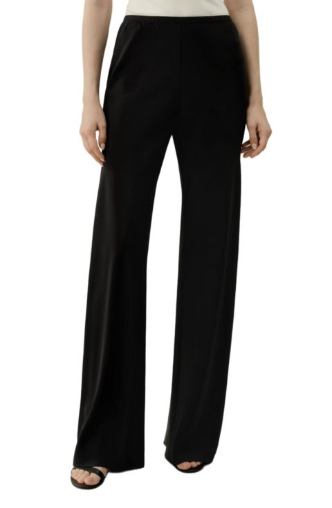 Женские брюки LILYSILK Bias Cut Straight Leg Silk, цвет: Чёрный