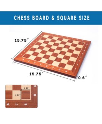 Sapele & Maple Inlaid Chessboard, Professional Tournament Chess Board Only