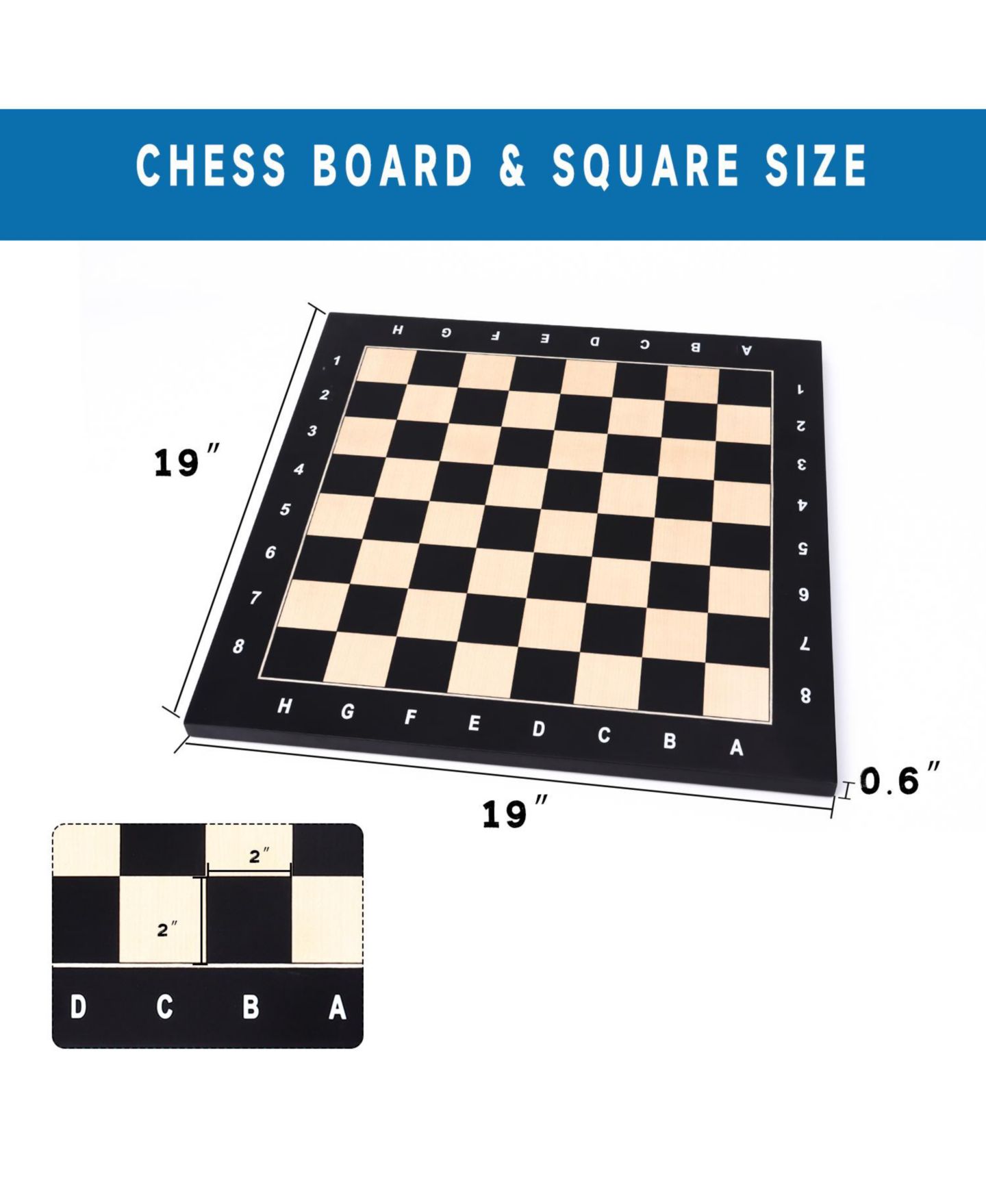 Детская игрушка GSE Games & Sports Expert Professional Tournament Sapele & Maple Inlaid Chessboard, от 6 лет, цвет: Чёрный — фото 5