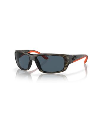 Men's Rectangle Fantail Polarized Sunglasses, 6S9006