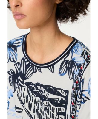 Women's Riviera Scene Print T-Shirt