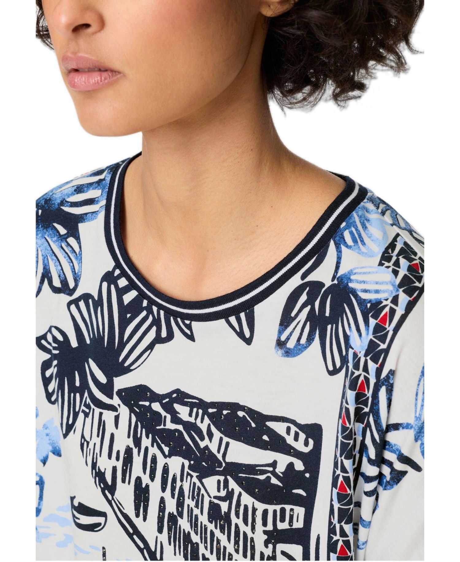 Women's Riviera Scene Print T-Shirt