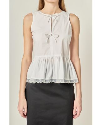 Women's Pearl Scallop Round New Top