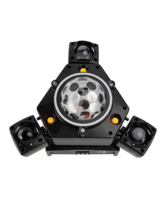 3-Headed LED Stage Light with Laser & Strobe, 80W RGBW System, DMX512 for DJ/Party