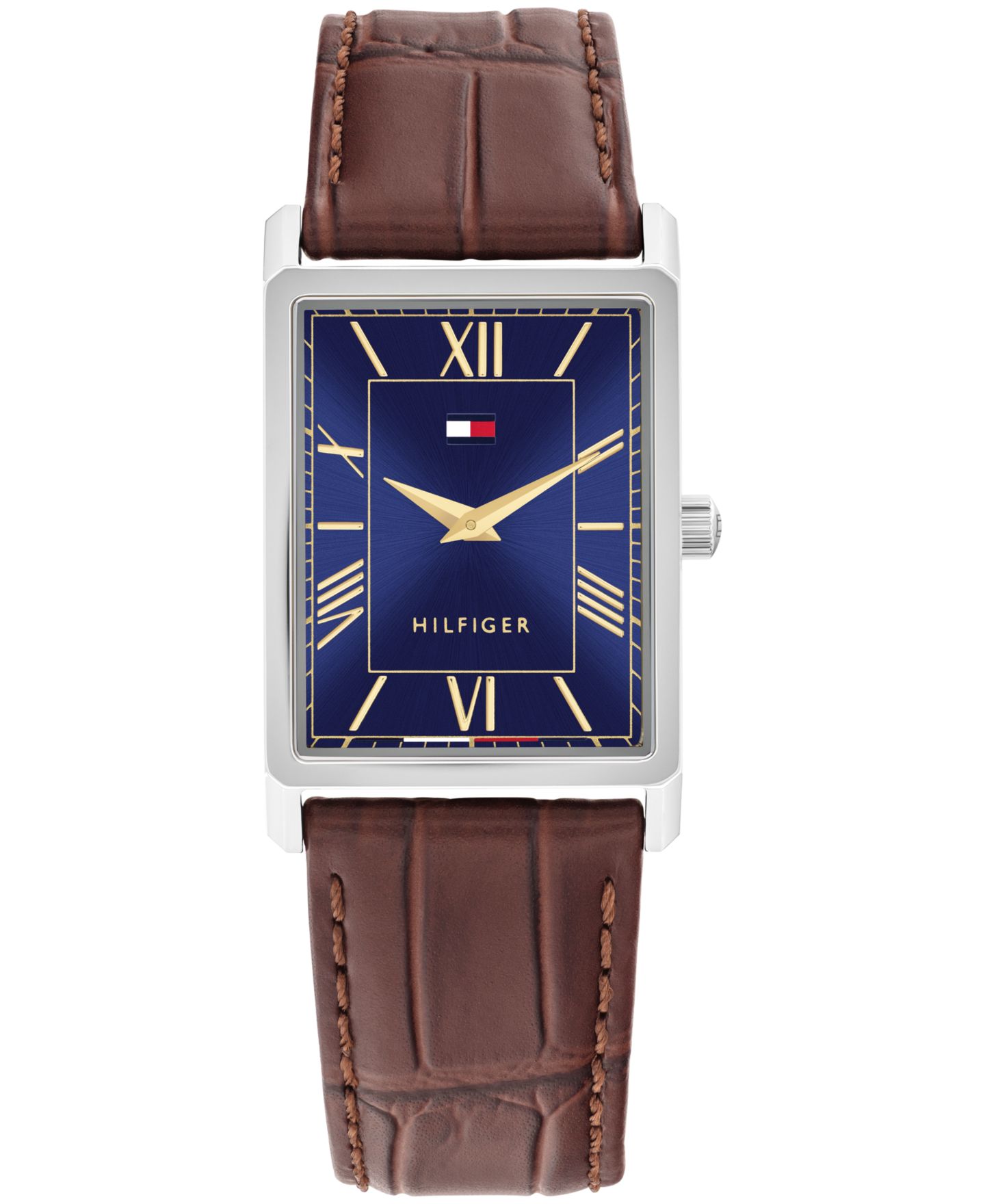 Мужские часы Tommy Hilfiger Quartz Brown Leather Watch, 25.5 mm — фото 1