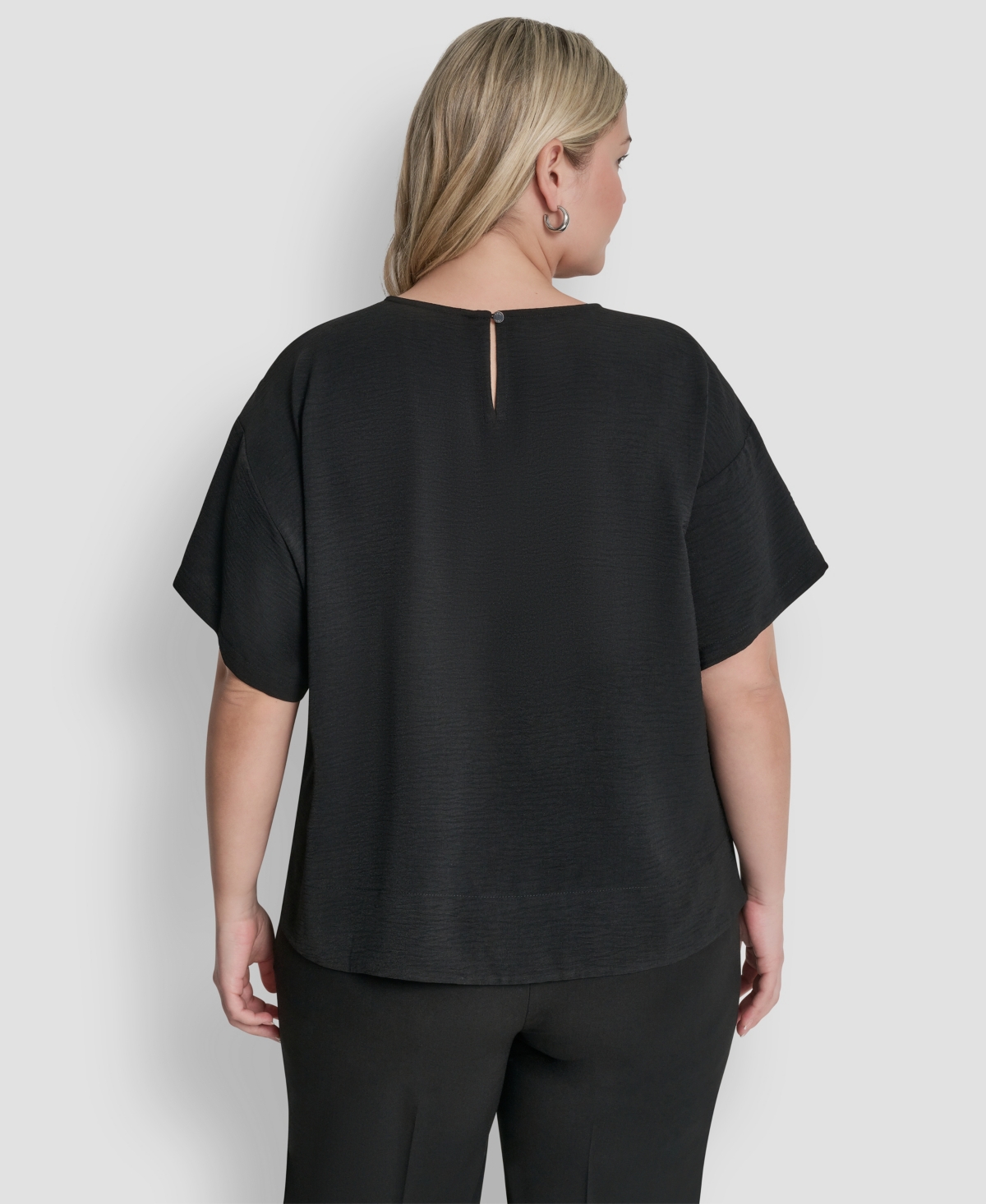 Dkny Plus Crew Neck Short-Sleeve Top
