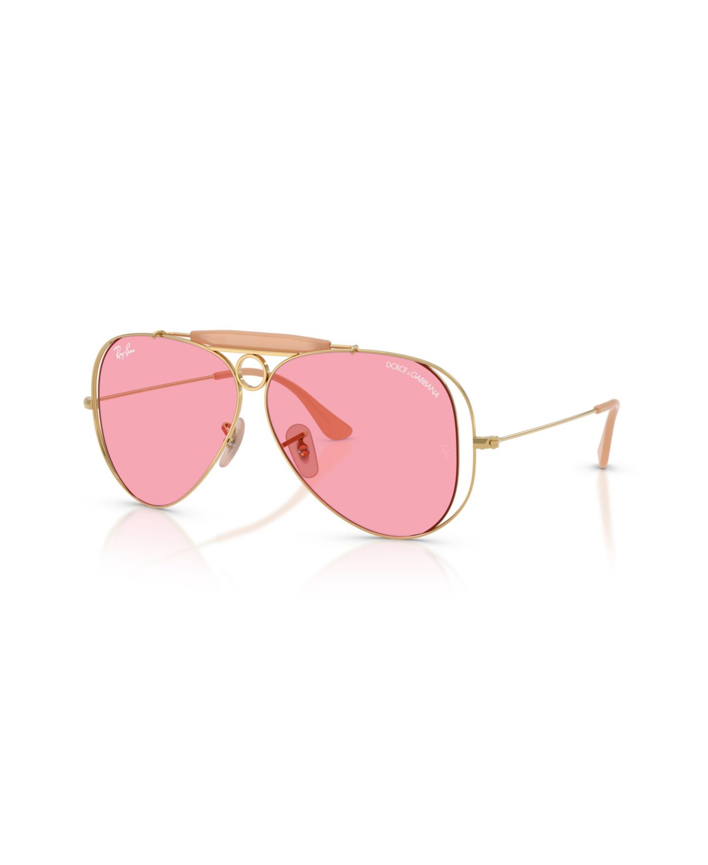 Солнцезащитные очки Ray-Ban Unisex Pilot Sunglasses, RB3138M, цвет: Золотой — фото 1