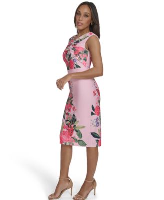 Petite Draped Bodice Midi Dress