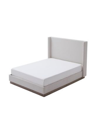 Boucle California King Wingback Platform Bed