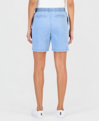 Women's High Rise Pull-On Chambray Shorts