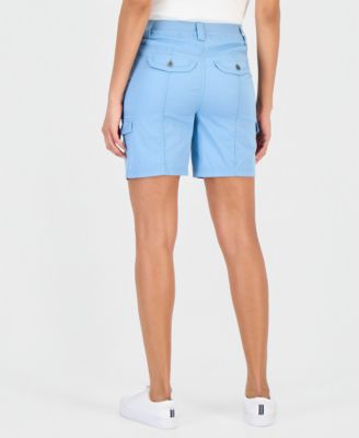 Women's Mid Rise Comfort-Waist Cargo Shorts