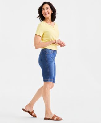 Women's High Rise Pull-On Bermuda Shorts