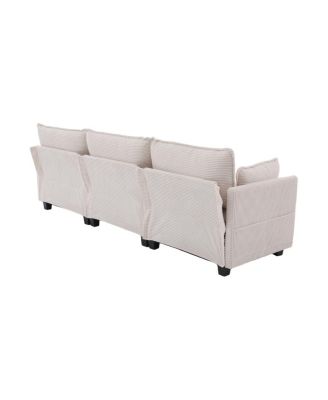 102" Oversized Modular Sectional Sofa with Movable Ottoman