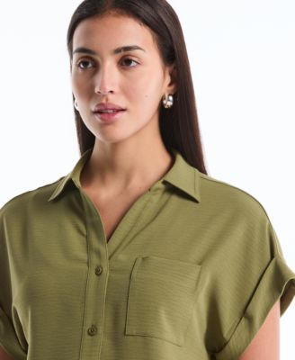 Petite Roll Short-Sleeve Shirt