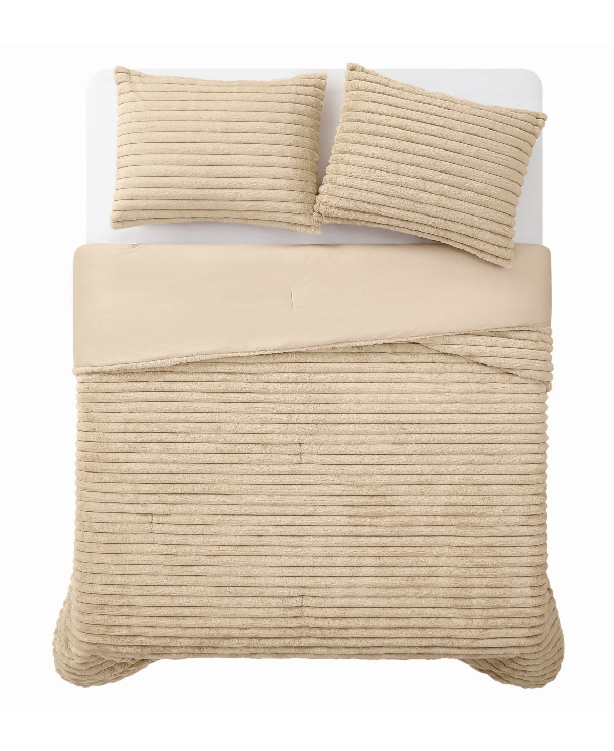 Frye Channel Faux Fur 3-Pc. Comforter Set