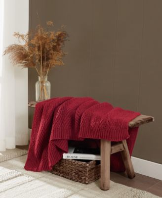 Chevron Faux Mohair Throw, 50" x 70"