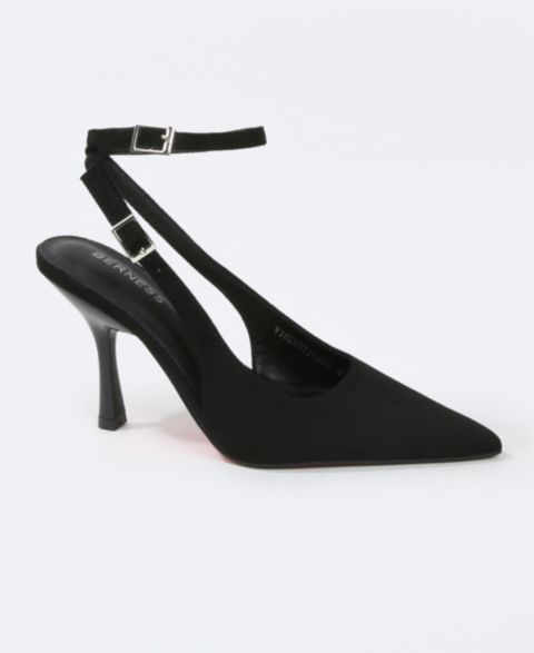 Женские туфли BERNESS Vincentina Ankle Strap Slingback Heels, цвет: Чёрный