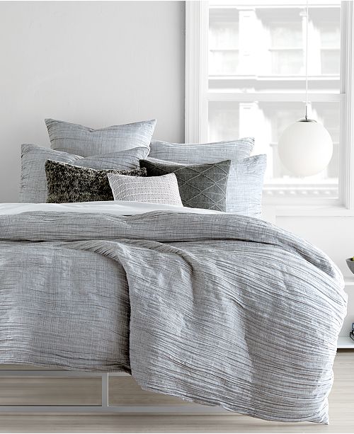 Dkny City Pleat Gray Duvet Covers Reviews Bedding Collections