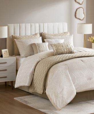 Nocturne Jacquard 10-Pc. Comforter Set, King