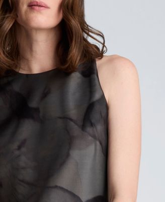 Women's Sleeveless Sheer Overlay Dress