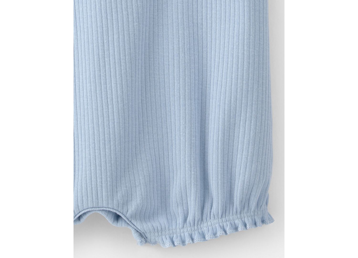 Baby Girls' Sleeveless Blue Ruffled Straps Romper