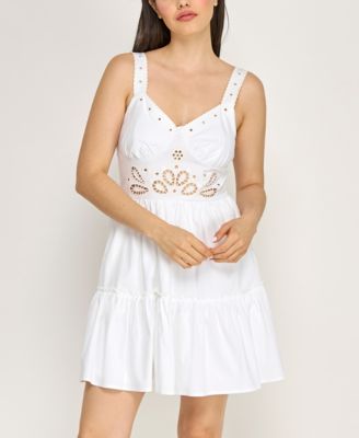 Juniors' Sleeveless Fit and Flare Dress