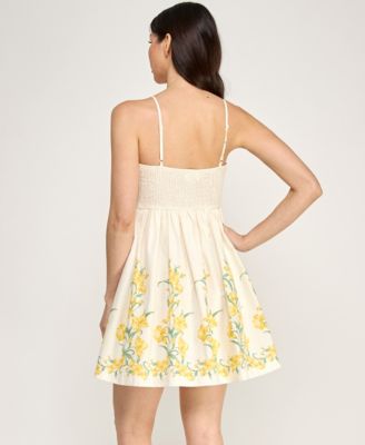 Juniors' Sleeveless Fit and Flare Dress