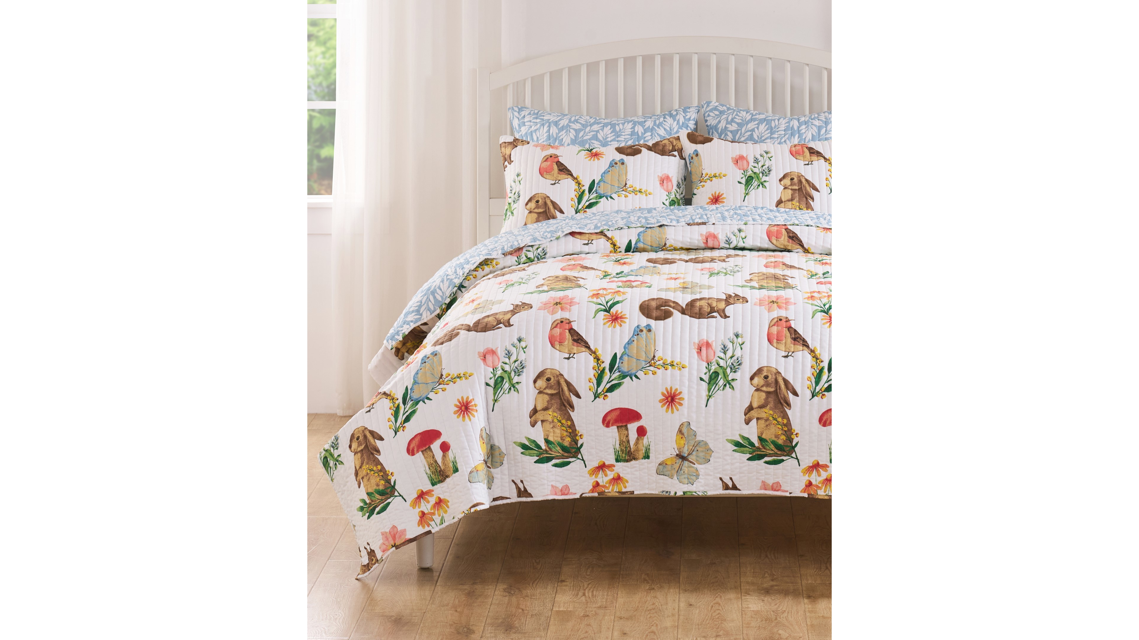 Greenland Home Fashions Willow Spring Garden 3-Pc. Quilt Set, Full/Queen