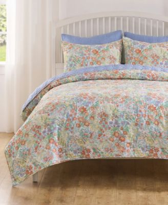 Alice Pastel Floral 2-Pc. Quilt Set, Twin/Twin XL