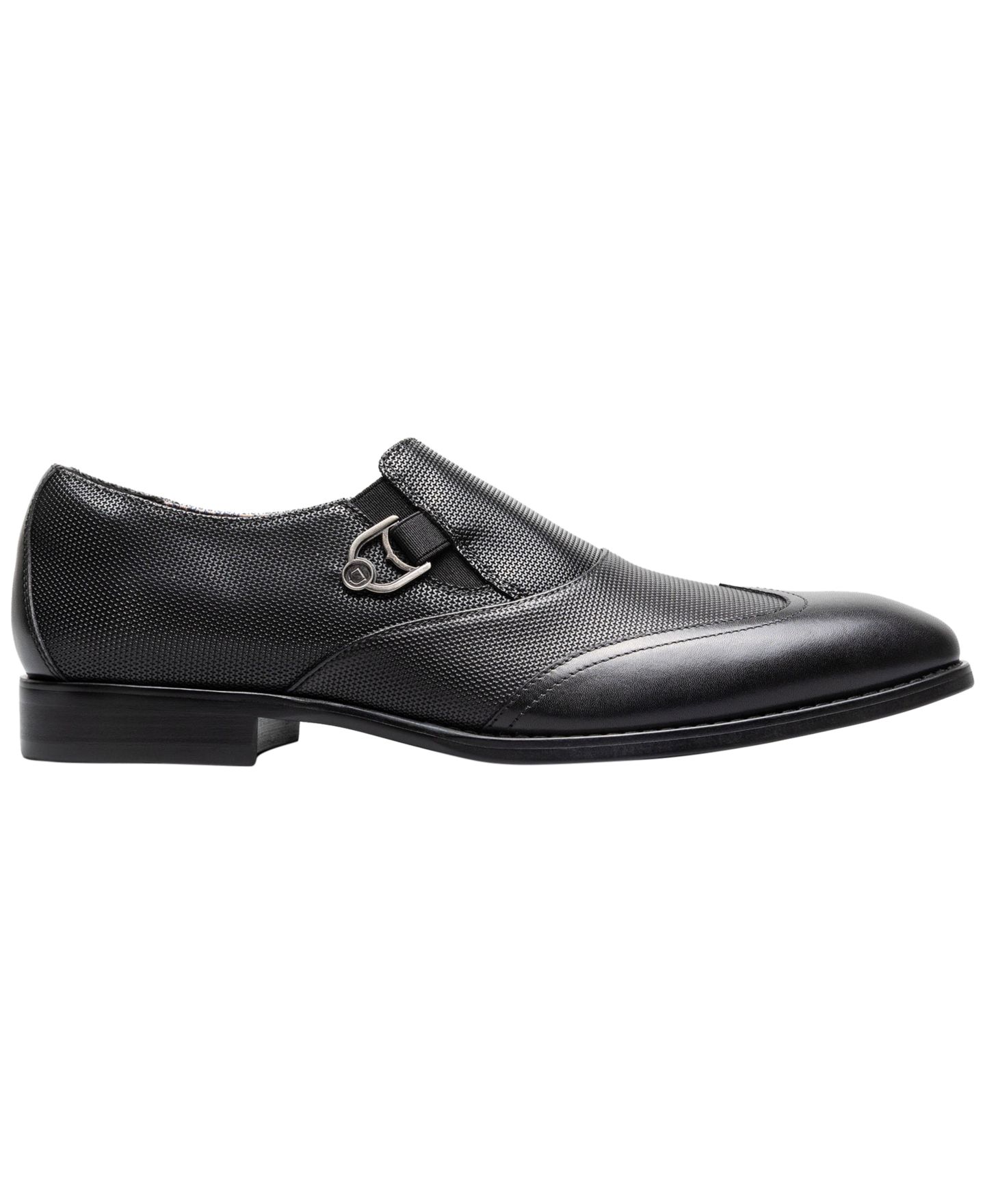 Мужские туфли Stacy Adams Lockwood Wingtip Slip-On Dress Shoes, цвет: Чёрный — фото 2