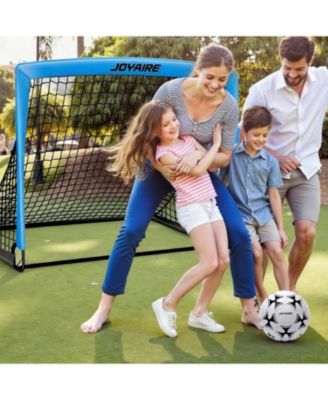 Pro-Grade 4x3ft Pop-Up Soccer Goal for Kids – Durable 5-Layer Tear-Resistant Net & 10mm Poles, Portable Training Set with Size 4 Ball