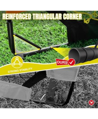 2 Set Pro-Grade Kids Backyard Soccer Goal, Tear-Resistant 5-Layer Polyester Net, Portable Pop Up Training Set