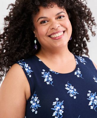 Plus Size Printed Flip-Flop Dress