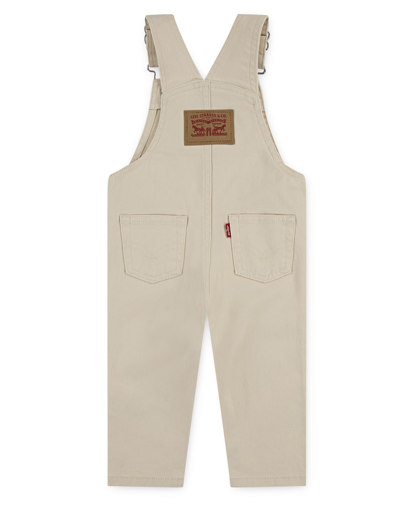 Комбинезон Levi's Sleeveless Twill Overalls для малышей, цвет: Бежевый — фото 2